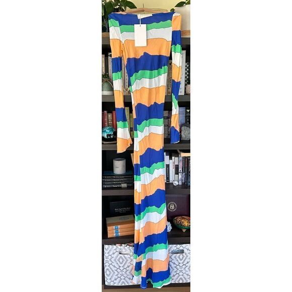 NWT PIPPA The Label Wini Maxi Dress Blue Ziggy Size XS MSRP $166 - Picture 9 of 12